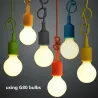 E27 - ceiling lamp holder - socket - silicone rope - 90cmLighting fittings