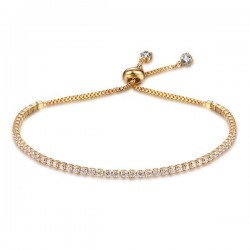 Elegant bracelet - with cubic zirconia - adjustableBracelets