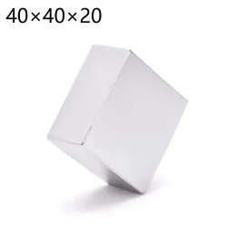 N52 - magnes neodymowy - mocny - prostopadłościan - 40 * 40 * 20mmN52