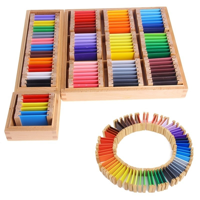 Nauka kolorów - puzzle drewniane - zabawka edukacyjnaDrewniane