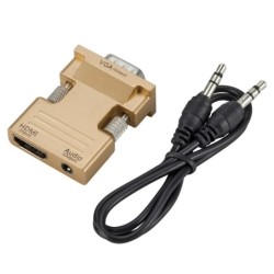 Adapter HDMI na VGA - kabel audio - 3,5 mm - 1080PKable