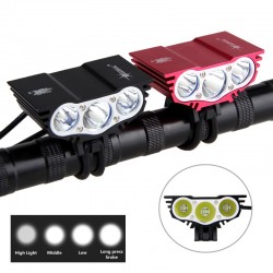 8000 lumens T6 LED - bicycle front light lamp - 4 mode torch - battery pack & chargerLights