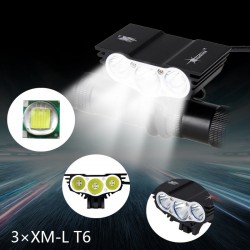 8000 lumens T6 LED - bicycle front light lamp - 4 mode torch - battery pack & chargerLights