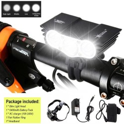8000 lumens T6 LED - bicycle front light lamp - 4 mode torch - battery pack & chargerLights