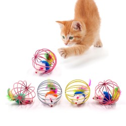 Zabawka dla kota - patyk z piórkiem / różdżka / dzwonek / mysz / piłkaZabawki