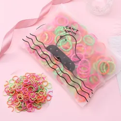 Elastyczne gumki do włosów - kolorowy nylon - 50 sztukSpinki Do Włosów