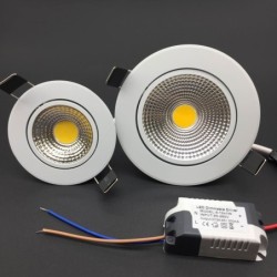 Oświetlenie sufitowe LED - wpuszczane - ściemniane - 5W / 7W / 9W / 12WOświetlenie Punktowe