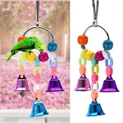 Kolorowe zabawki dla ptaków / papug - wiszący łańcuszek z dzwoneczkamiPtaki