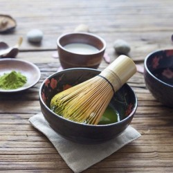 Japoński zestaw do herbaty matcha - bambusowa trzepaczka - miarka - łyżeczka do herbaty - 3 sztukiSztućców