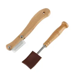 Bread / dough cutter - razor - curved knife - with blades / protective coverBakeware