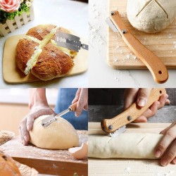 Krajalnica do chleba / ciasta - brzytwa - zakrzywiony nóż - z ostrzami / ochronną osłonąPieczenie