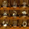 Acrylic LED night light - 3D neon lamp - elk / bear / unicorn / SantaLights & lighting