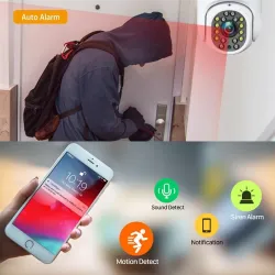 Bezprzewodowa kamera bezpieczeństwa - 1080P - PTZ IP - HD - Wifi - zewnętrzna - CCTV - nadzórBezpieczeństwo