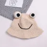 Warm knitted hat - bucket style - with toad's eyesHats & caps