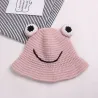 Warm knitted hat - bucket style - with toad's eyesHats & caps