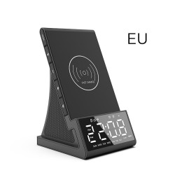 Bezprzewodowa szybka ładowarka - uchwyt na telefon - głośnik Bluetooth - radio FM - budzik - LED - USBHolders