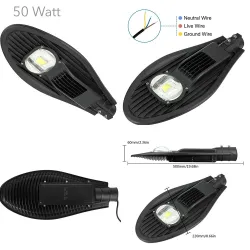 Oświetlenie uliczne LED - lampa - wodoodporna - 30W - 50W - 80W - 100W - 120W - 150W - 200WUlica