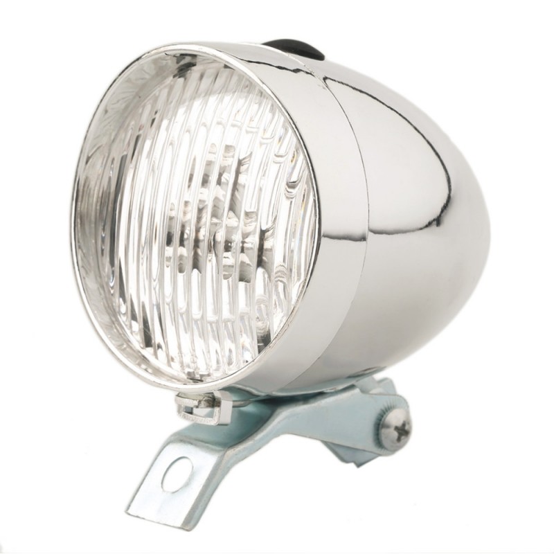3 LED - vintage - reflektor rowerowy - przód - lampa błyskowaŚwiatła