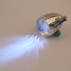 3 LED - vintage - reflektor rowerowy - przód - lampa błyskowaŚwiatła