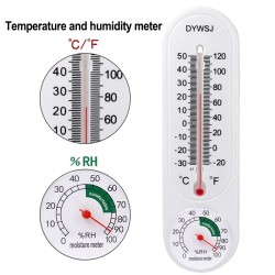 Termometr wiszący ścienny - miernik temperatury / wilgotności - wewnętrzny / zewnętrzny - 23cmTermometry