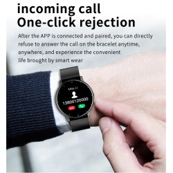 LIGE - Smart Watch - pełny ekran dotykowy - fitness tracker - ciśnienie krwi - wodoodporny - Bluetooth - Android IOSInteligen...