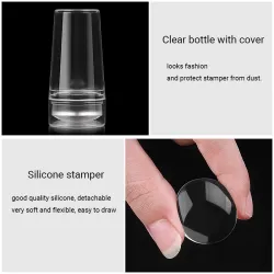 Silicone transparent nail stamping - kit for manicure artEquipment