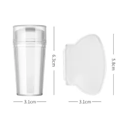 Silicone transparent nail stamping - kit for manicure artEquipment