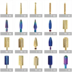Electric nail drill - rotary head - tungsten carbide - polishing / grinding - for manicure / pedicureNail drills