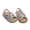Fashionable leather sandals - for girls / boys - crossed strapShoes