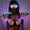 Kolorowy biustonosz LED - świecąca kamizelka - seksowny strój imprezowy - na maskaradę / HalloweenKostiumy