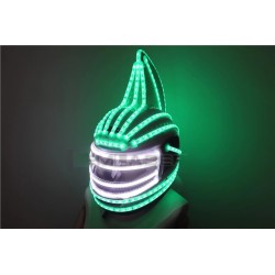 Hełm potwora - maska pełnotwarzowa - świecąca - LED - RGB - na imprezy / Halloween / maskaradyParty