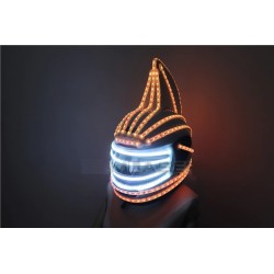 Hełm potwora - maska pełnotwarzowa - świecąca - LED - RGB - na imprezy / Halloween / maskaradyParty
