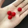 Mini magnetyczne czerwone kuleczki szydełkowe - do magicznych sztuczek - 2 sztukiPiłki