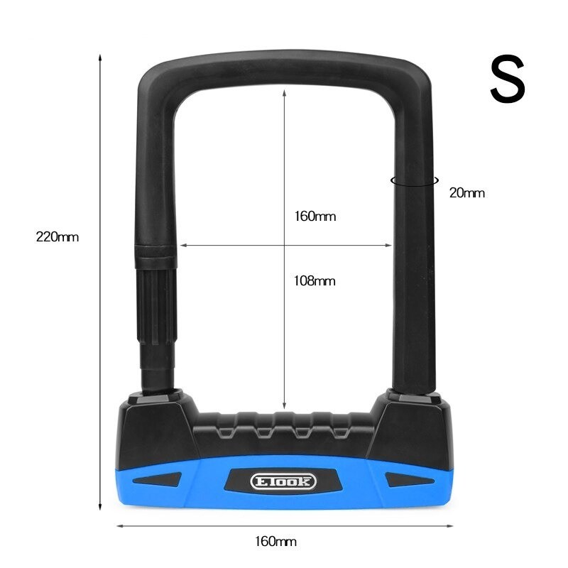 Bicycle / motorcycle lock - U-shaped - 20T hydraulic shear - waterproofMotorbike parts