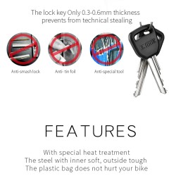 Bicycle / motorcycle lock - U-shaped - 20T hydraulic shear - waterproofMotorbike parts