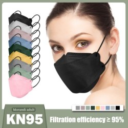 Maski ochronne na twarz / usta - antybakteryjne - 3-warstwowe - 4D design - FPP2 - KN95Maski na usta