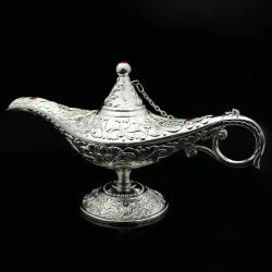 Tradycyjna wydrążona magiczna lampa Alladyna - Vintage ornamentDekoracje