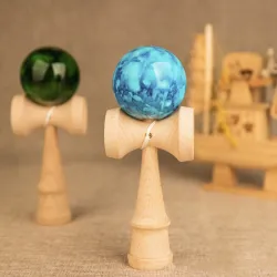 Drewniane zabawki Kendama - kolorowa kulka do żonglowania - antystresowa / zabawka edukacyjna - dla dorosłych / dzieci - 18cm...