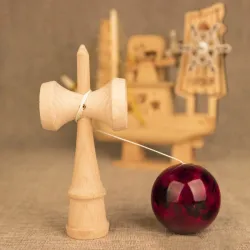 Drewniane zabawki Kendama - kolorowa kulka do żonglowania - antystresowa / zabawka edukacyjna - dla dorosłych / dzieci - 18cm...