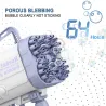 Electric bubble gun / machine - with cooling fan / lights - 64-holesToys