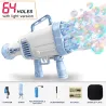 Electric bubble gun / machine - with cooling fan / lights - 64-holesToys