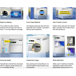 Electric ice machine - snowflake maker - ice crusher - stainless steel - 270WKitchen