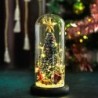Choinka ozdobna - w szklanej kopule - z LEDŚwięta Bożego Narodzenia