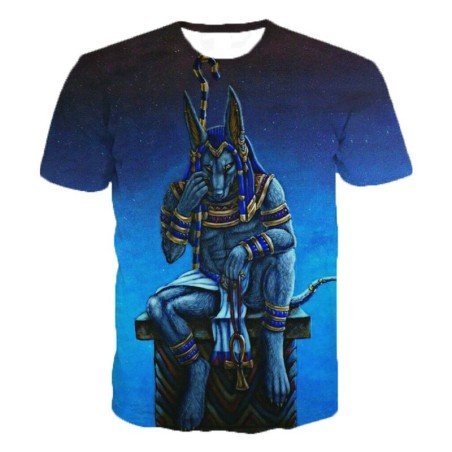 Klasyczna koszulka z krótkim rękawem - z nadrukiem egipskiego faraonaT-shirt