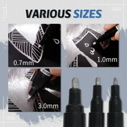 Marker z płynnego srebra - lustrzane chromowane wykończenie - permanentny tuszOłówki & Długopisy