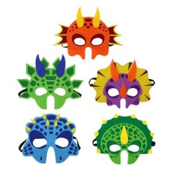 Śmieszne maski w kształcie zwierząt - dinozaur - dla dzieci - Halloween / impreza - 5 sztukMaski