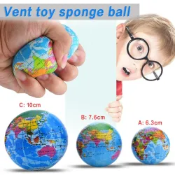 Funny sponge ball - decompression toy - world mapBalls