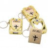 Mini Holy Bible - Cross - heart - crystal - keychainKeyrings