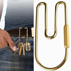 Vintage brass loop - golden keychain - key organizerKeyrings