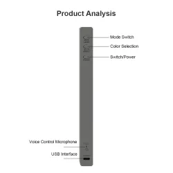 Kolorowa tuba RGB - taśma LED - USB - Bluetooth - lampka rytmiczna głosu / muzykiPaski
